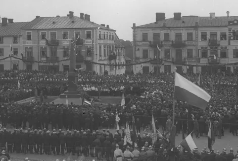Odsłonięcie pomnika Księdza Brzóski w Sokołowie Podlaskim, w roku 1925
